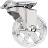 Dekorative Design Möbelrolle RAPID Rollen-Ø 50 mm transparent, Tragkraft 35 Kg, Höhe 64 mm, Lenkrolle von SOTECH