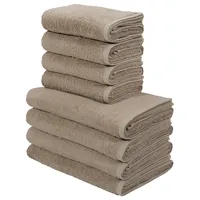 OTTO home Merida Handtuchset 4 Duschtücher 70 x 140 cm, 4 Handtücher 50 x 100 cm beige 8 St.