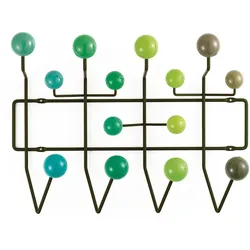 Vitra Wandgarderobe Hang it all Holzkugeln grün, Designer Charles & Ray Eames, 37x50x17 cm