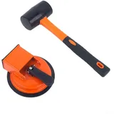 Hosrivae Bodenspalt-Reparaturwerkzeug mit Gummihammer-Saugnapf und wiederverwendbarem Pad für Hartholz, Laminat, Fliesen und Vinylböden (2)