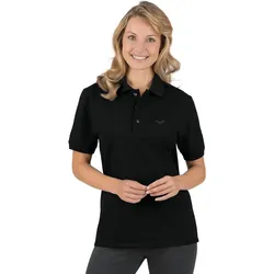 Poloshirt TRIGEMA "TRIGEMA Poloshirt in Piqué-Qualität", Damen, Gr. XXL, schwarz, 100% Baumwolle, Basic, Kurzarm, Shirts