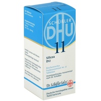 DHU Schüßler-Salz Nr. 11 Silicea D6 – Das Mineralsalz der Haare, der Haut und des Bindegewebes – das Original – umweltfreundlich im Arzneiglas, 80 St. Tabletten