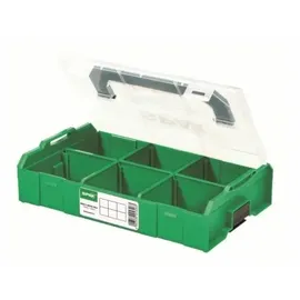 SPAX Sortimentskasten Kunststoff ohne Bestückung 27,5x6,5x15,5 cm grün