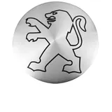 HEYCE 4 x 56 mm Logo Radmitte Abdeckungsabzeichen Aufkleber, geeignet für Peugeot 206 307 308 3008 207 208 407 508 2008 5008 107, schwarz, 3D Radmitte Nabenkappen, Auto Logo Aufkleber,A