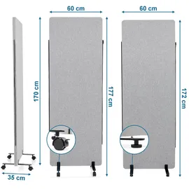 HJH Office Mittelstück zu Trennwand System FLEXMIUT hellgrau