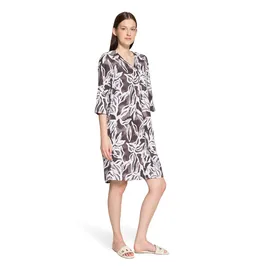 Cartoon Sommerkleid Mit Muster Braun/Weiß 46