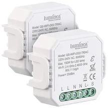Luminea Home Control Dimmer 2er-Set WLAN-Unterputz-Lichtschalter und -Dimmer