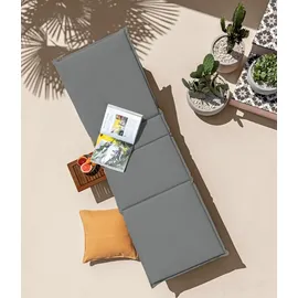 Dehner Ravenna Rollliege 200 x 70 x 89 cm Grau
