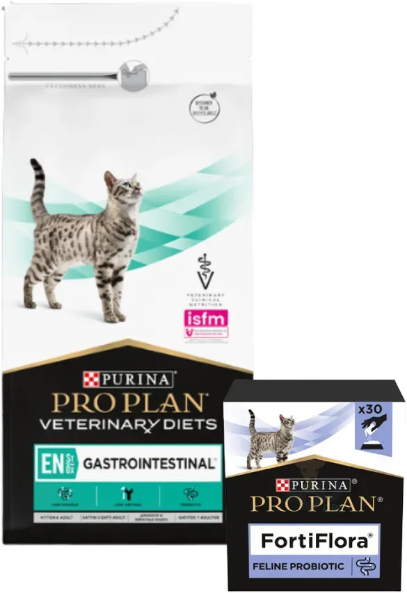 PURINA Veterinary PVD EN Gastrointestinal Cat 5kg + PURINA PVD FortiFlora 30 Beutel (Rabatt für Stammkunden 3%)