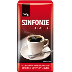 JACOBS SINFONIE CLASSIC Kaffee, gemahlen Arabica- und Robustabohnen kräftig 500,0 g