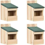 vidaXL Vogelhäuser 4 Stk. 12x16x20 cm Tannenholz