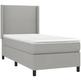 vidaXL Boxspringbett 100 x 200 cm Hellgrau