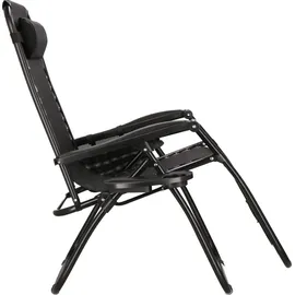 SPRINGOS Sonnenliege Liegestuhl 110 x 80 x 67 cm Schwarz