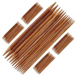 relaxdays Stricknadeln braun Stricknadel 75 St.