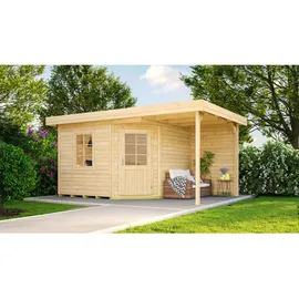 Weka Fides 2 3,90 x 2,40 m natur mit Anbau
