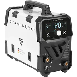 STAHLWERK Mini FLUX 120 ST Digital – Fülldrahtschweißen ohne Gas bis 120 A, kompakt, synergisch, LED-Licht, Lift-TIG- & MMA/ARC-... LIFT TIG Funktion