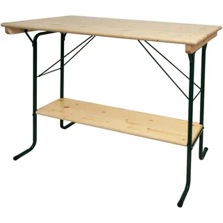 Mendler Stehtisch HWC-L67, Biergartentisch Biertisch Bierzelttisch Campingtisch, klappbar Metall Kiefer Holz 110x125x70cm