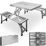 CASARIA Campingtisch Klappbar Silber