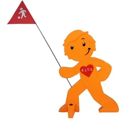 BEACHTREKKER Streetbuddy Warnfigur für mehr Kindersicherheit - orange