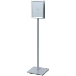 SHOWDOWN Displays Showdown Infoständer Design Standard - DIN A4 - Doppelseitig - Aluminium / Stahl - Silber