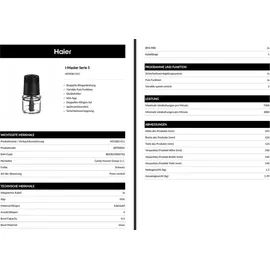 Haier I-Master Serie 5 Zerkleinerer