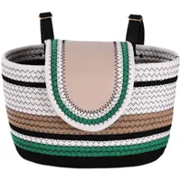 rockible Fahrradkorb Abnehmbar Vorne, Klein Tragekorb Einkaufskorb, Lenkertasche Fahrrad, Bike Basket Detachable, Bicycle Front Basket, Aufbewahrungskorb Fahrradlenkerkorb für Picknick Camping, Grün