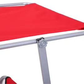 modfu Sonnenliege 187 x 58 x 36 cm Rot