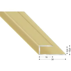 Alu-Gleitabschlussprofile für Parkett und Laminat - sand eloxiert , 8 mm , 8mm sand