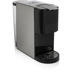 Kaffeekapsel, Kaffeepad, Gemahlener Kaffee Maschine  249450 (Schwarz, Edelstahl) 