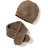 Tchibo - Strickmütze und -schal - Gr. 49-52 - braun