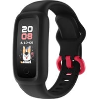 Fitness Tracker Uhr für Kinder, Fitnessuhr mit Schrittzähler, Pulsuhr, Aktivitätstracker, Kalorienzähler und Schlafmonitor, IP68 Wasserdicht - Schwarz