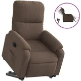 vidaXL Massagesessel Aufstehhilfe Mikrofasergewebe 89,5 x 103,5 x 89,5 cm Braun elektrisch