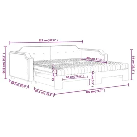 vidaXL Tagesbett 80 x 200 cm Schwarz