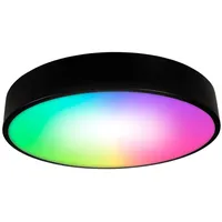 McShine Wifi LED-Deckenleuchte McShine 36W, 4.450lm, Ø40cm, CCT+RGB, schwarz