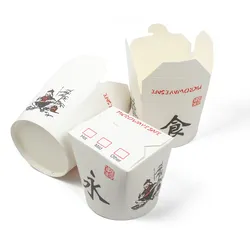 DayBays 14000 Stk. Dönerbox 16 OZ 500 ml Papier+PE-beschichtet Rund mit Druck Asia Motiv