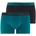 Boxershorts »FLOWING«, (2er-Pack), mit kontrastfarbenem Bündchen, Gr. XL, petrolgrün/schwarz/schwarz/petrolgrün, - 31016725-XL