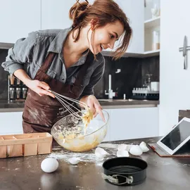 Relaxdays Springform klein 5er Set, Schwarz,Silber