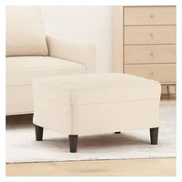 vidaXL Fußhocker Creme 60x50x41 cm Samt