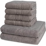 ROSS Cashmere feeling Handtuch-Set (6-teilig) Handtücher 6 ct Grau