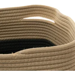 Set aus 2 Körben Reisende Seele - Mehrfarbig Rund Stoff Amadeus 45x45 cm