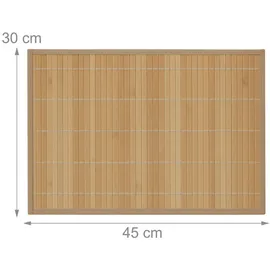 Relaxdays Platzset braun 30,0 x 45,0 cm, 6 St.