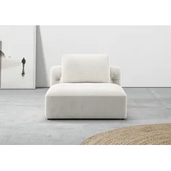1,5-Sitzer RAUM.ID "Cushid", weiß, B:107cm H:62cm T:109cm, 95% Polyester, 5% Nylon, Sofas, Einzelmodul, auch separat stellbar