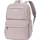 EMPSIGN Damen Rucksack, 15,6 Zoll Laptop Schultasche mit USB-Anschluss, Reiserucksack Wasserdichter Rucksack Damen Elegant Arbeitstasche Rucksack für Uni Reise Arbeit, Pink,