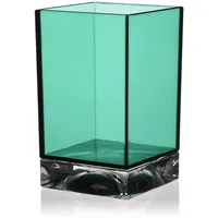 Kartell Zahnbürstenhalter, transparent Grün, 7 x 7 x 12 cm