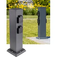 ChiliTec Gartensteckdose 4-fach Anthrazit