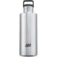 Esbit Trinkflasche Edelstahl Trinkflasche mit praktischem Loop Verschluss - 1000 ml Silber