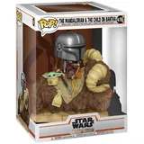 Funko Pop! Deluxe: Star Wars: The Mandalorian - Mando On Bantha mit Grogu (The Child Baby Yoda) - Vinyl-Sammelfigur - Geschenkidee - Offizielle Handelswaren - Spielzeug Für Kinder und Erwachsene