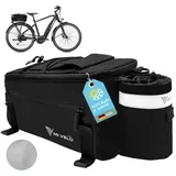 MIVELO - Fahrradtasche für Gepäckträger - Kühltasche Fahrrad - isolierte Gepäckträgertasche - wasserabweisend - 10L - schwarz