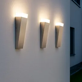 ETC Shop Wandleuchte 6er Set 30,5x7,5x8,5cm Silber