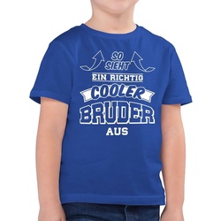 Shirtracer T-Shirt So sieht ein richtig cooler Bruder aus Pfeile Bruder blau 152 (12/13 Jahre)
